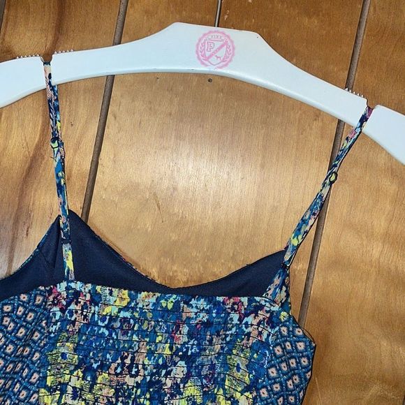 •XHILARATION• blue multi patterned flower dress in size small - Picture 5 of 8